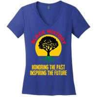 Honoring Past Inspiring Future Black History Month Gift Women's V-Neck T-Shirt