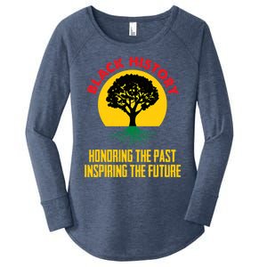 Honoring Past Inspiring Future Black History Month Gift Women's Perfect Tri Tunic Long Sleeve Shirt