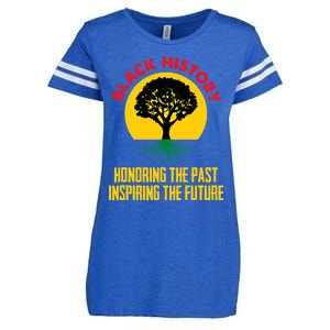 Honoring Past Inspiring Future Black History Month Gift Enza Ladies Jersey Football T-Shirt