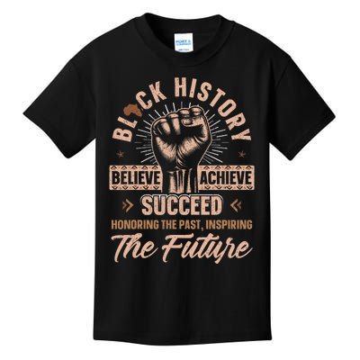 Honoring Past Inspiring Future Black History Month Kids T-Shirt