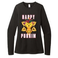 Happy Purrim Jewish Holiday Purim Womens CVC Long Sleeve Shirt