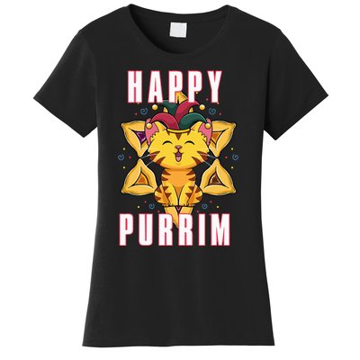 Happy Purrim Jewish Holiday Purim Women's T-Shirt