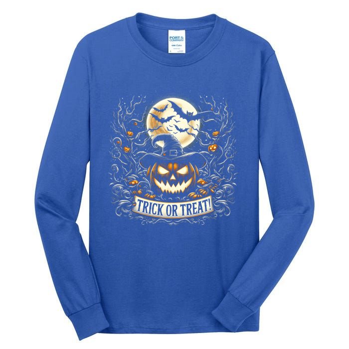 Halloween Pumpkin Jack O Lantern Trick Or Treat Cute Gift Tall Long Sleeve T-Shirt