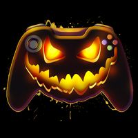 Halloween Pumpkin Jack O Lantern Face Video Game Controller 7-Panel Snapback Hat