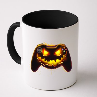 Halloween Pumpkin Jack O Lantern Face Video Game Controller Mug