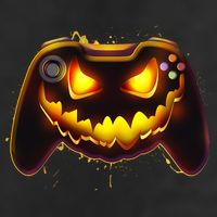 Halloween Pumpkin Jack O Lantern Face Video Game Controller Crop Fleece Hoodie