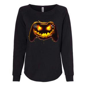 Halloween Pumpkin Jack O Lantern Face Video Game Controller Womens California Wash Sweatshirt