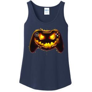 Halloween Pumpkin Jack O Lantern Face Video Game Controller Ladies Essential Tank