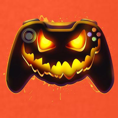 Halloween Pumpkin Jack O Lantern Face Video Game Controller T-Shirt