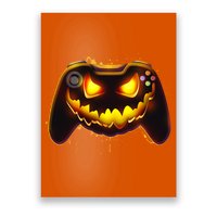 Halloween Pumpkin Jack O Lantern Face Video Game Controller Poster