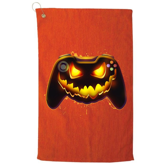 Halloween Pumpkin Jack O Lantern Face Video Game Controller Golf Towel
