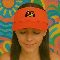 Halloween Pumpkin Jack O Lantern Face Video Game Controller Visor