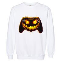Halloween Pumpkin Jack O Lantern Face Video Game Controller Garment-Dyed Sweatshirt