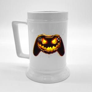 Halloween Pumpkin Jack O Lantern Face Video Game Controller Beer Stein