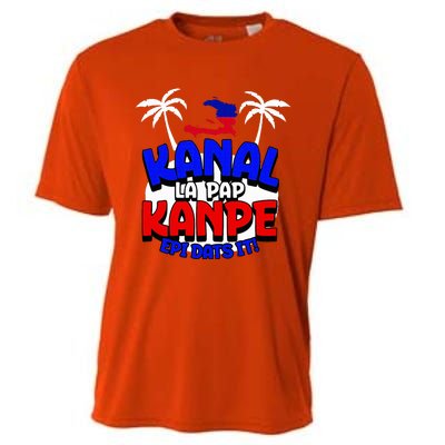 Haiti Pride Kanal Pap Kanpe Haitian Creole Heritage 1804 Map Cooling Performance Crew T-Shirt