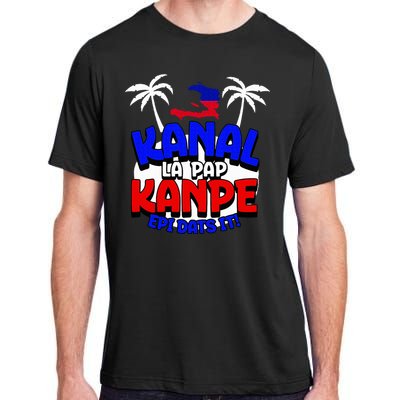 Haiti Pride Kanal Pap Kanpe Haitian Creole Heritage 1804 Map Adult ChromaSoft Performance T-Shirt