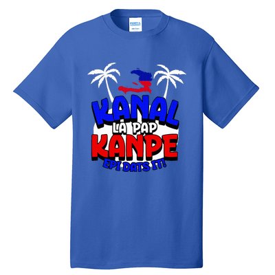 Haiti Pride Kanal Pap Kanpe Haitian Creole Heritage 1804 Map Tall T-Shirt