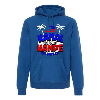 Haiti Pride Kanal Pap Kanpe Haitian Creole Heritage 1804 Map Premium Hoodie