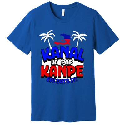 Haiti Pride Kanal Pap Kanpe Haitian Creole Heritage 1804 Map Premium T-Shirt