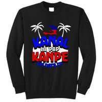 Haiti Pride Kanal Pap Kanpe Haitian Creole Heritage 1804 Map Tall Sweatshirt