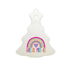 Hello Pre K First Day Of School Ceramic Tree Ornament