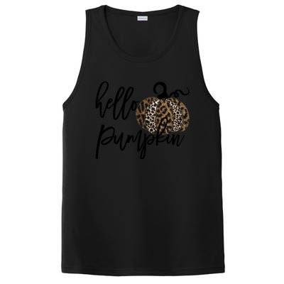 Hello Pumpkin Leopard Thanksgiving Halloween Fall Meaningful Gift PosiCharge Competitor Tank