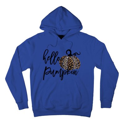 Hello Pumpkin Leopard Thanksgiving Halloween Fall Meaningful Gift Hoodie