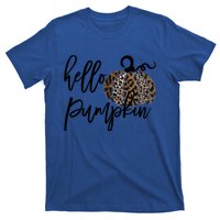 Hello Pumpkin Leopard Thanksgiving Halloween Fall Meaningful Gift T-Shirt