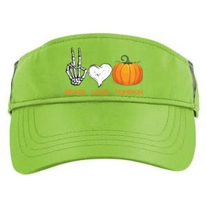 Halloween Peace Love Pumpkin Cute Fall Halloween Gift Adult Drive Performance Visor