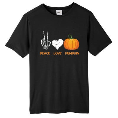 Halloween Peace Love Pumpkin Cute Fall Halloween Gift Tall Fusion ChromaSoft Performance T-Shirt