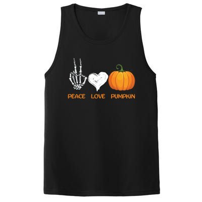 Halloween Peace Love Pumpkin Cute Fall Halloween Gift PosiCharge Competitor Tank