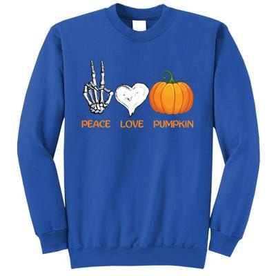 Halloween Peace Love Pumpkin Cute Fall Halloween Gift Sweatshirt