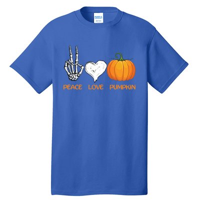 Halloween Peace Love Pumpkin Cute Fall Halloween Gift Tall T-Shirt