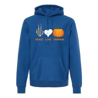 Halloween Peace Love Pumpkin Cute Fall Halloween Gift Premium Hoodie