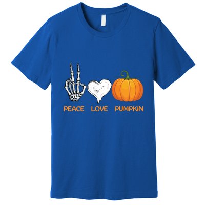 Halloween Peace Love Pumpkin Cute Fall Halloween Gift Premium T-Shirt