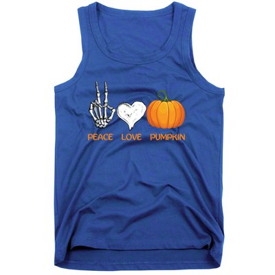 Halloween Peace Love Pumpkin Cute Fall Halloween Gift Tank Top