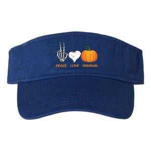 Halloween Peace Love Pumpkin Cute Fall Halloween Gift Valucap Bio-Washed Visor