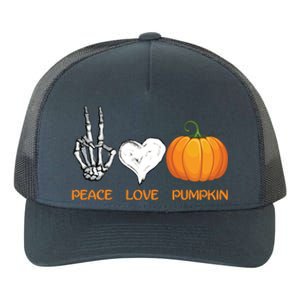 Halloween Peace Love Pumpkin Cute Fall Halloween Gift Yupoong Adult 5-Panel Trucker Hat