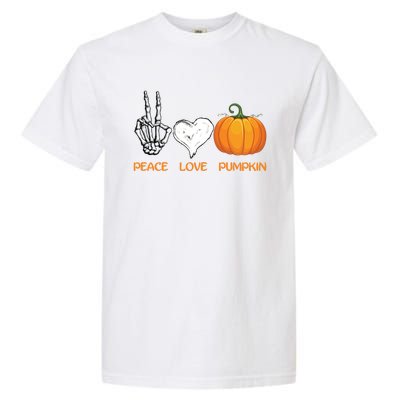 Halloween Peace Love Pumpkin Cute Fall Halloween Gift Garment-Dyed Heavyweight T-Shirt