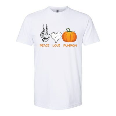 Halloween Peace Love Pumpkin Cute Fall Halloween Gift Softstyle CVC T-Shirt