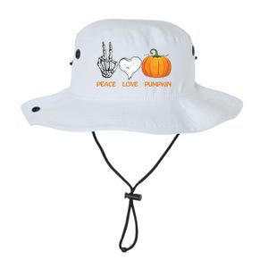 Halloween Peace Love Pumpkin Cute Fall Halloween Gift Legacy Cool Fit Booney Bucket Hat