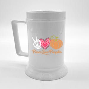 Halloween Peace Love Pumpkin Fall Gift Cute Gift Beer Stein