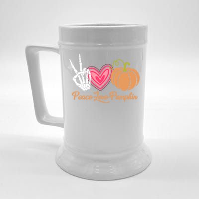 Halloween Peace Love Pumpkin Fall Gift Cute Gift Beer Stein