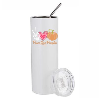 Halloween Peace Love Pumpkin Fall Gift Cute Gift Stainless Steel Tumbler