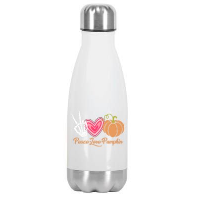 Halloween Peace Love Pumpkin Fall Gift Cute Gift Stainless Steel Insulated Water Bottle