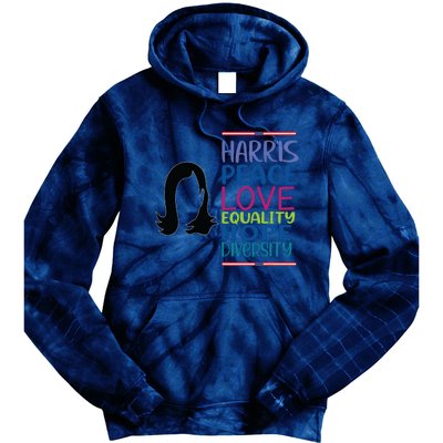 Harris Peace Love Equality Hope Diversity Tie Dye Hoodie