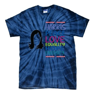 Harris Peace Love Equality Hope Diversity Tie-Dye T-Shirt