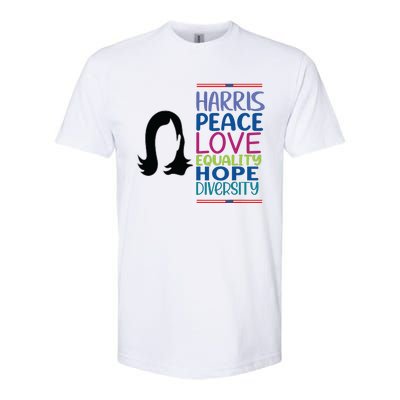 Harris Peace Love Equality Hope Diversity Softstyle CVC T-Shirt