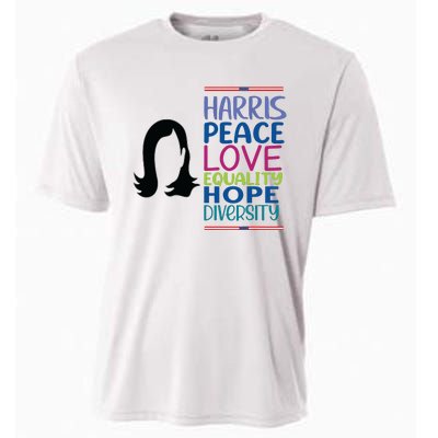 Harris Peace Love Equality Hope Diversity Cooling Performance Crew T-Shirt