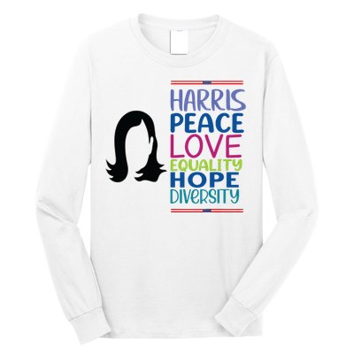 Harris Peace Love Equality Hope Diversity Long Sleeve Shirt